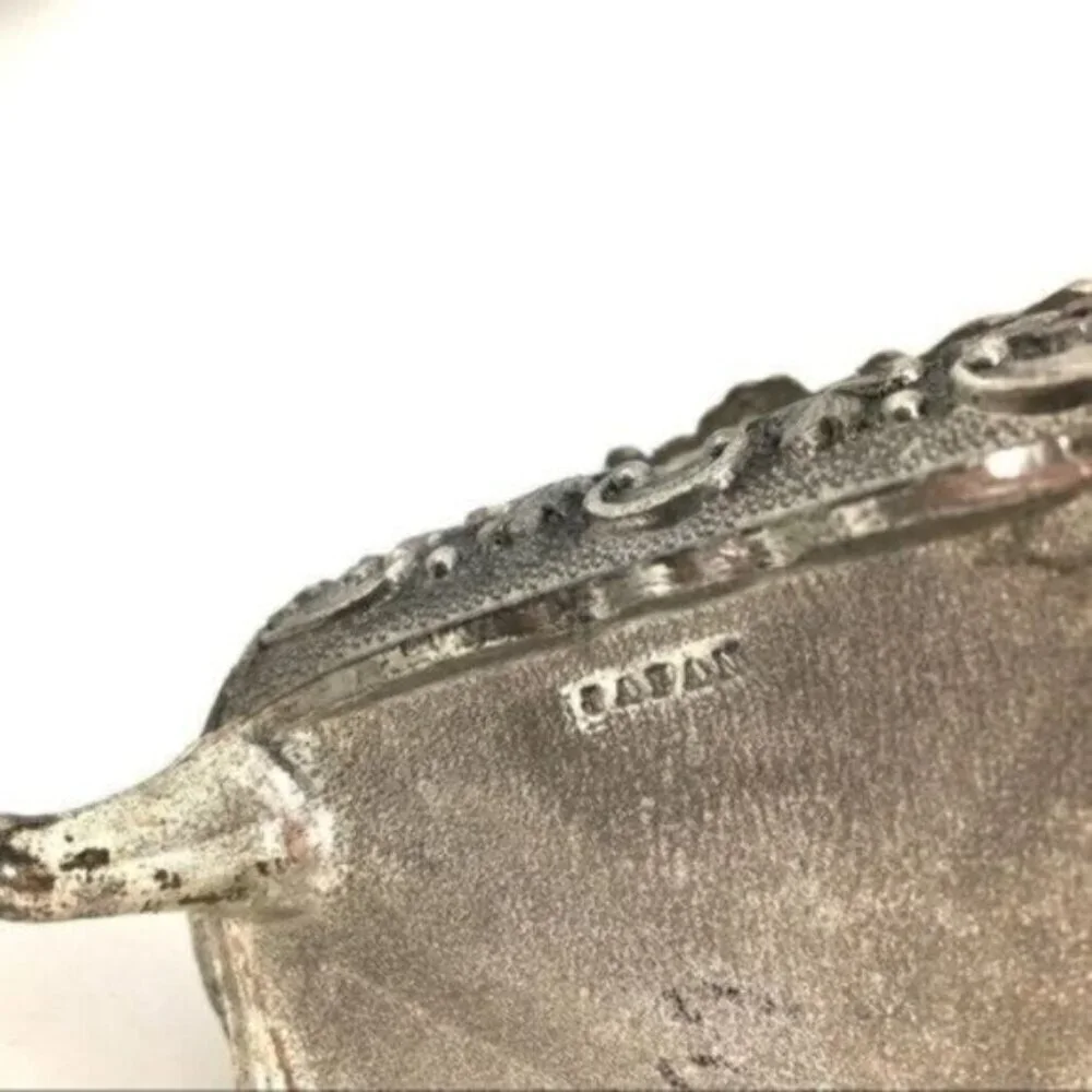 Vintage Japan Silver Heart Jewelry Box